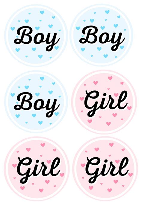 Download these cute FREE Gender Reveal Printables!.